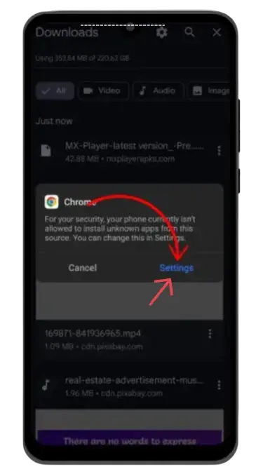 mx player install step 3